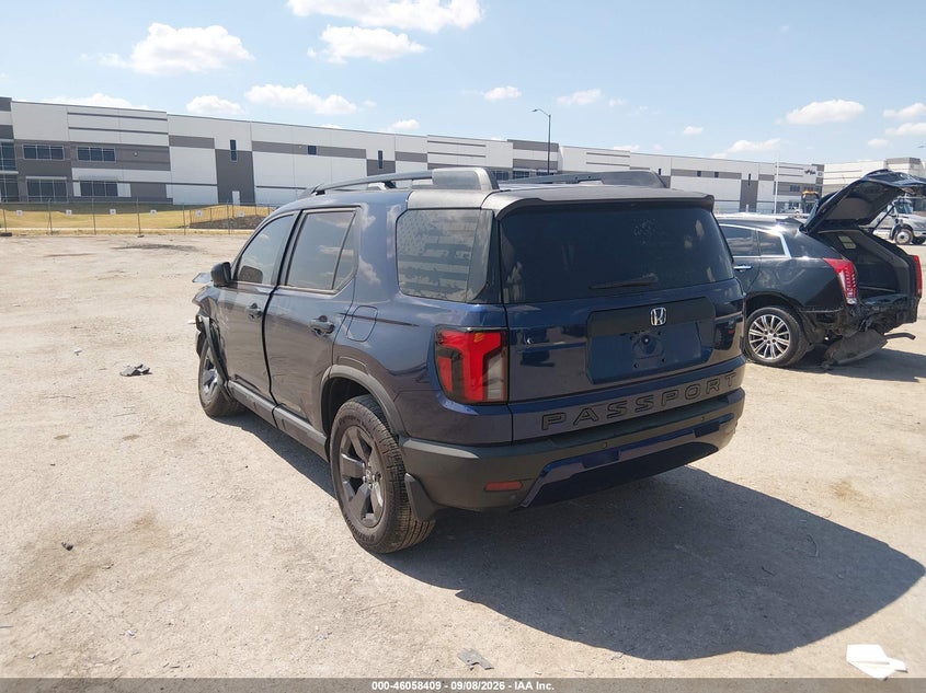 Vin: 5fnyf9h37tb037671, lot: 46557931, honda passport awd rtl/awd rtl blackout/awd rtl towing 20263