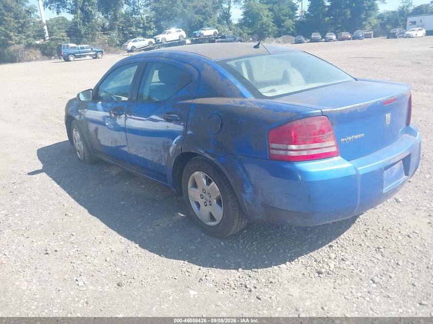 DODGE AVENGER 2008 VIN 1B3LC46K98N575217