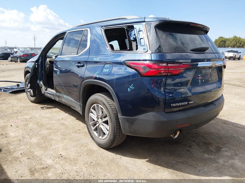 Vin: 1gnevgkw8nj101149, lot: 46557972, chevrolet traverse awd lt cloth 20223