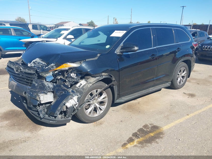 Vin: 5tdjkrfh5fs222863, lot: 46558050, toyota highlander xle v6 20152