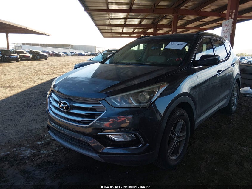 Vin: 5xyzu3lb5jg549750, lot: 46558123, hyundai santa fe sport 2.4l 20182