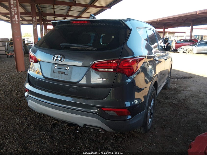 Vin: 5xyzu3lb5jg549750, lot: 46558123, hyundai santa fe sport 2.4l 20184