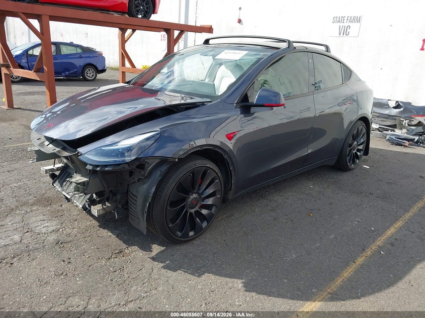 Vin: 7saygdefxnf490204, lot: 46558129, tesla model y performance dual motor all-wheel drive 20222