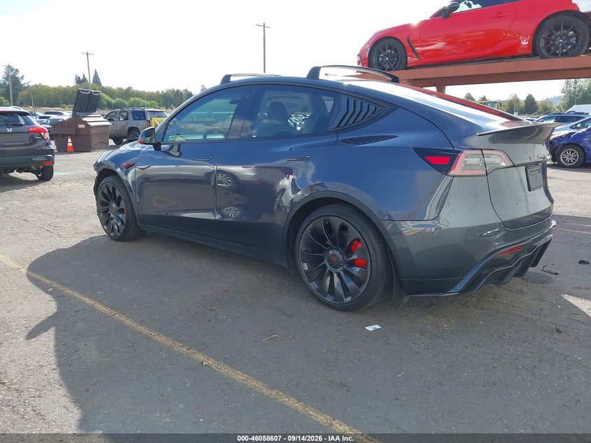 Vin: 7saygdefxnf490204, lot: 46558129, tesla model y performance dual motor all-wheel drive 20223