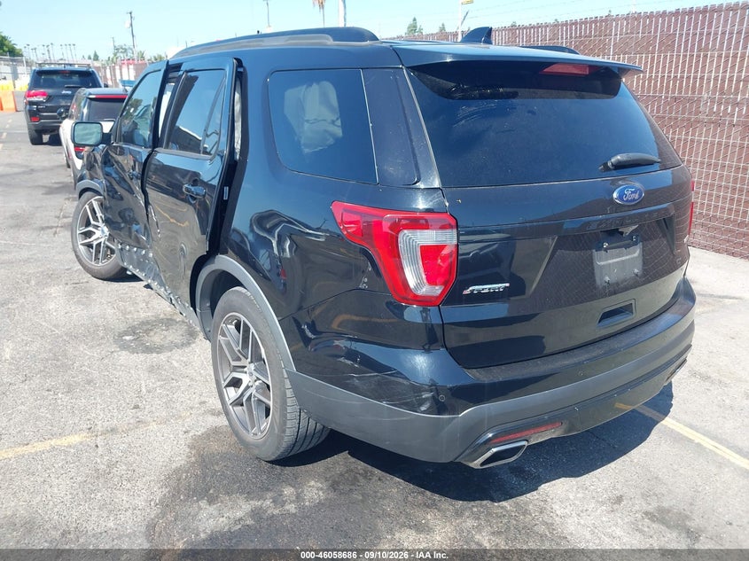 Vin: 1fm5k8gt6ggc59684, lot: 46558207, ford explorer sport 20163