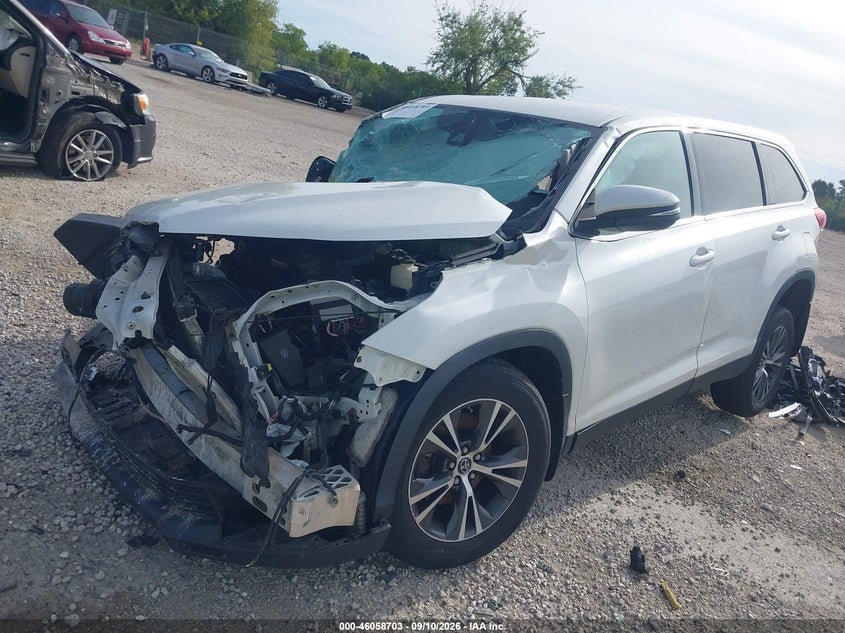 Vin: 5tdbzrfh4ks924375, lot: 46558225, toyota highlander le 20192