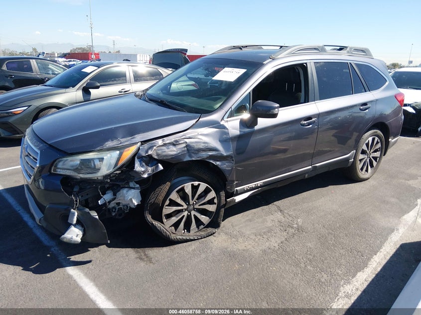 Vin: 4s4bsanc7g3288793, lot: 46558280, subaru outback 2.5i limited 20162