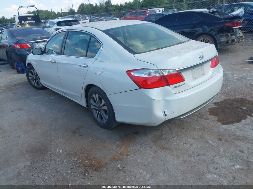 Vin: 1hgcr2f39ea300333, lot: 46558296, honda accord lx 20143