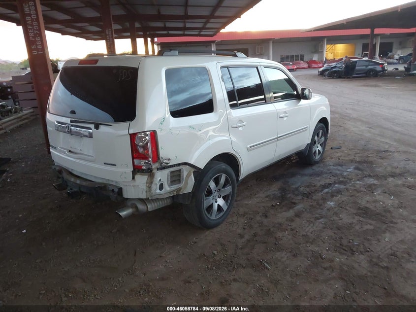 Vin: 5fnyf3h90db016227, lot: 46558306, honda pilot touring 20134