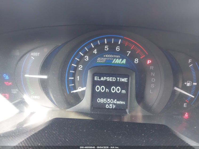 HONDA INSIGHT 2012 VIN JHMZE2H56CS001231