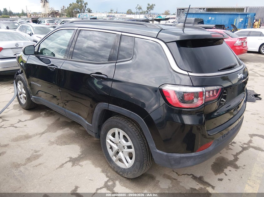 Vin: 3c4njcab8kt743922, lot: 46558407, jeep compass sport fwd 20193