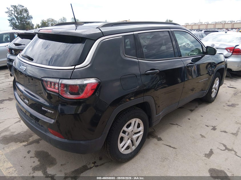 Vin: 3c4njcab8kt743922, lot: 46558407, jeep compass sport fwd 20194