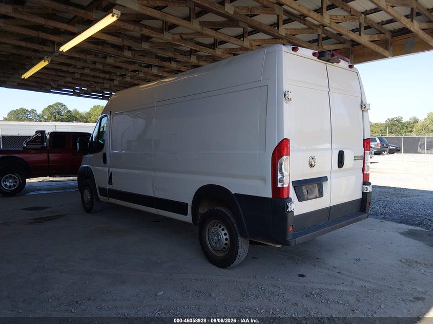 Vin: 3c6lrvdg1se506686, lot: 46558450, ram promaster 2500 tradesman high roof 159 wb w/pass seat 20253