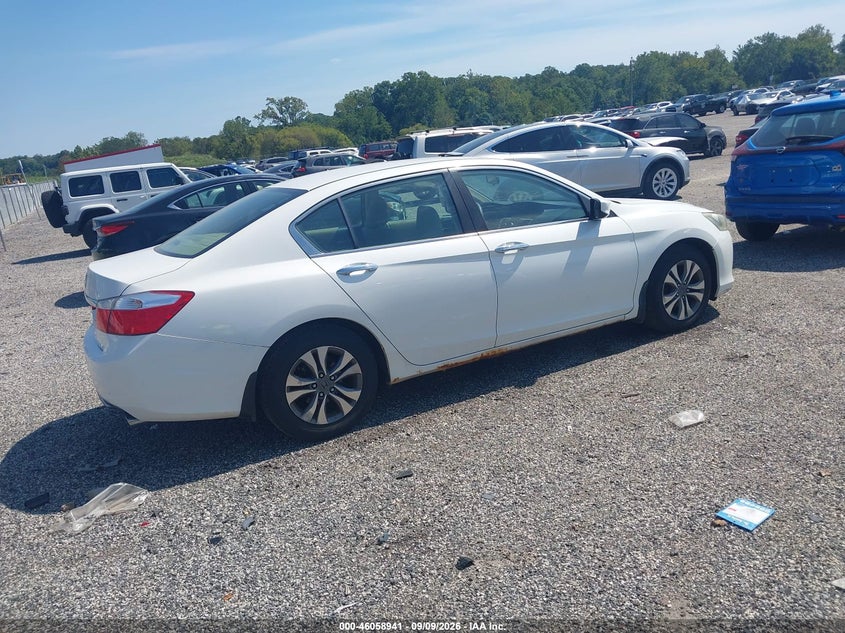 Vin: 1hgcr2f39ea140969, lot: 46558462, honda accord lx 20144