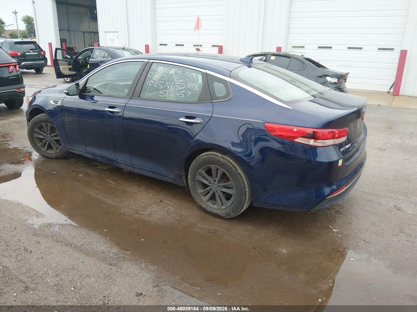 Vin: 5xxgt4l38hg140097, lot: 46558686, kia optima lx 20173