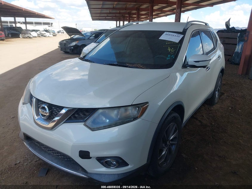 2016 Nissan Rogue, По кругу, IAAI, VIN 5N1AT2MT6GC771207 — фото 2
