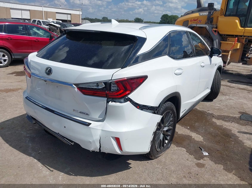 Vin: 2t2bgmca1hc008976, lot: 46558860, lexus rx 450h f sport 20174