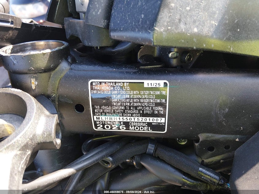 HONDA CBR650 2026