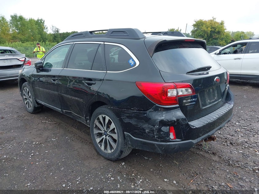 Vin: 4s4bsanc3f3322016, lot: 46559448, subaru outback 2.5i limited 20153