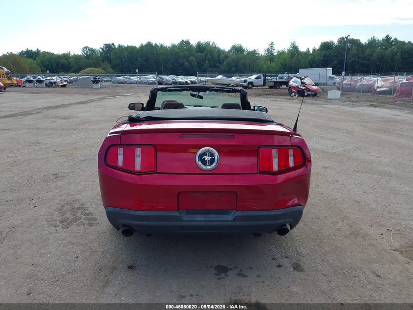 2012 FORD MUSTANG CABRIO 3.7L V-6 DOHC, VVT, REGULAR , 305HP