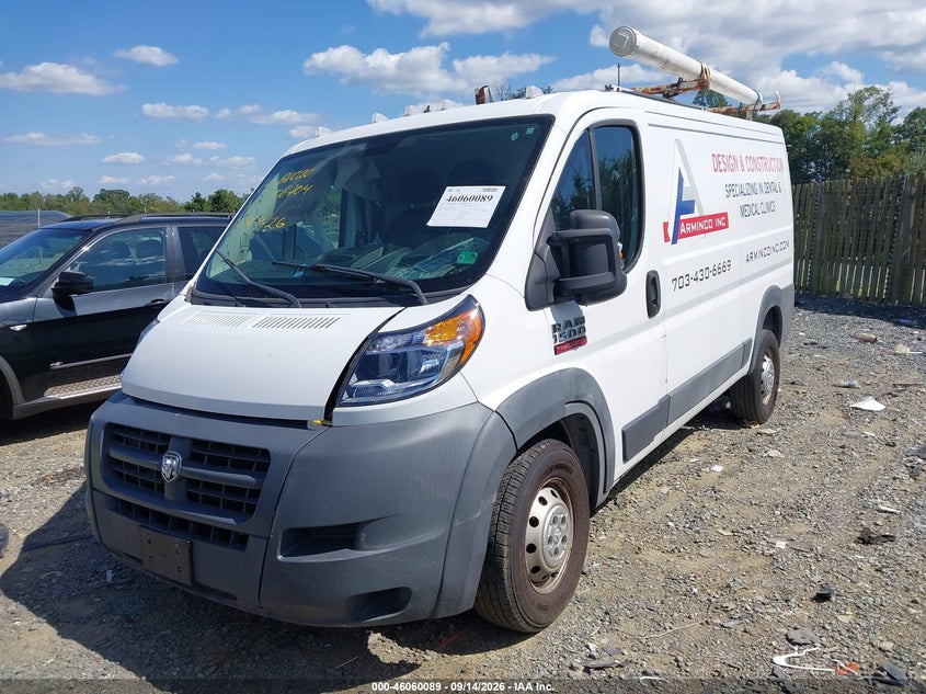 Vin: 3c6trvag2he508704, lot: 46559616, ram promaster 1500 low roof 136 wb 20172