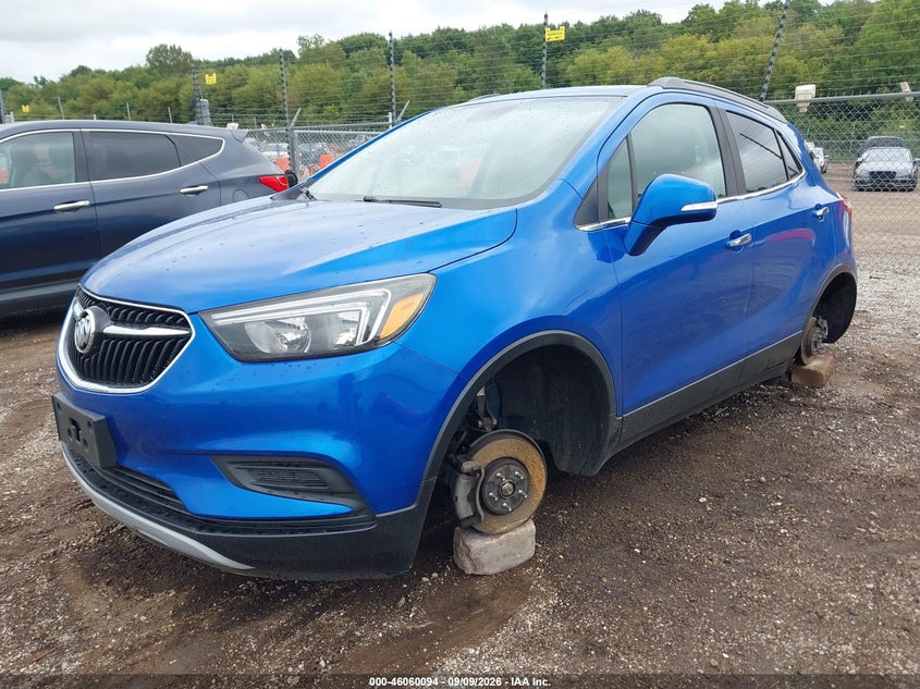 Vin: kl4cjasb8jb508523, lot: 46559621, buick encore preferred 20182