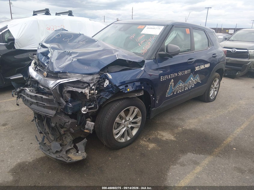Vin: kl79mnsl6nb018138, lot: 46559802, chevrolet trailblazer awd ls 20222