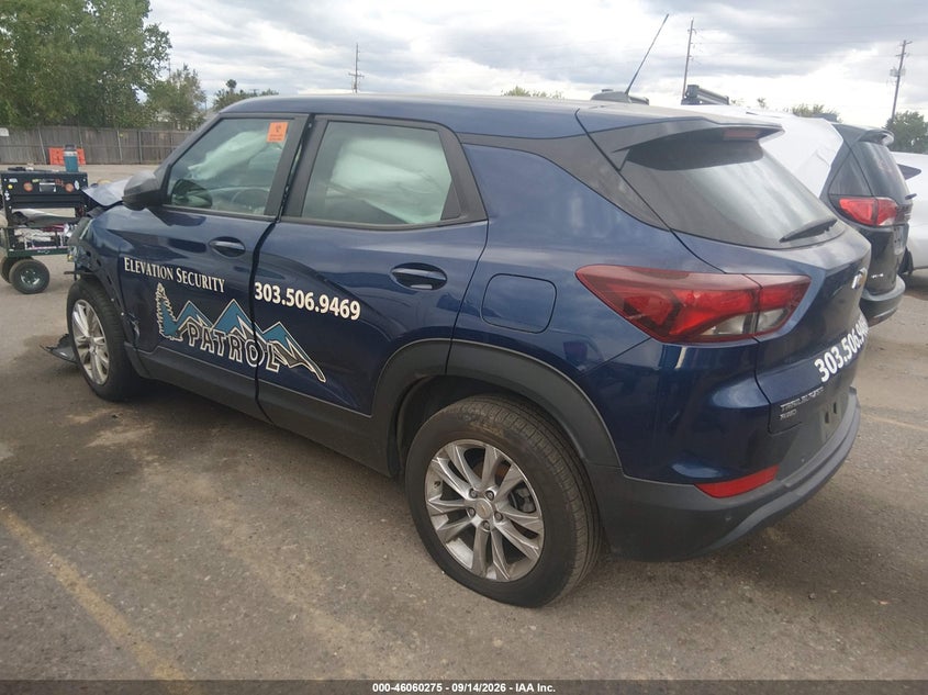 Vin: kl79mnsl6nb018138, lot: 46559802, chevrolet trailblazer awd ls 20223