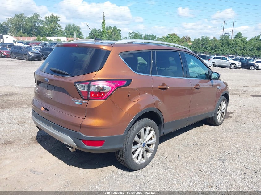Vin: 1fmcu9jd8huc06383, lot: 46559889, ford escape titanium 20174