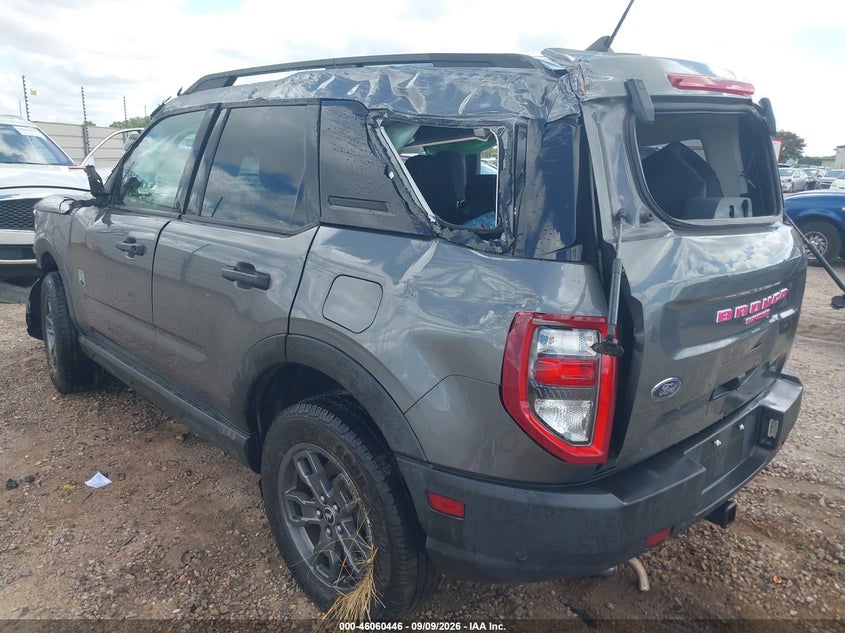 Vin: 3fmcr9b62nrd02692, lot: 46559973, ford bronco sport big bend 20223