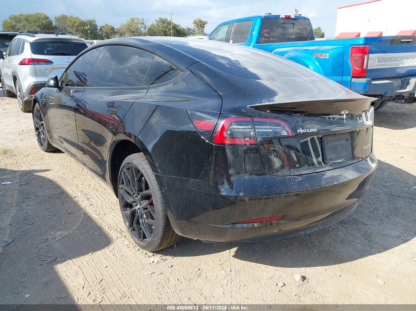 Vin: 5yj3e1ec5nf295273, lot: 46560140, tesla model 3 performance dual motor all-wheel drive 20223