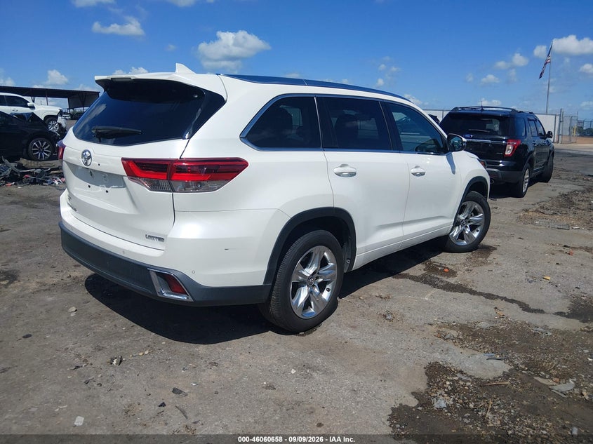 Vin: 5tdyzrfh4js282782, lot: 46560185, toyota highlander limited 20184