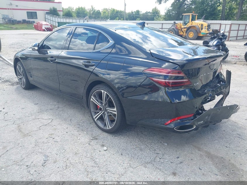Vin: kmtg34scxru136969, lot: 46560228, genesis g70 2.5t awd 20243
