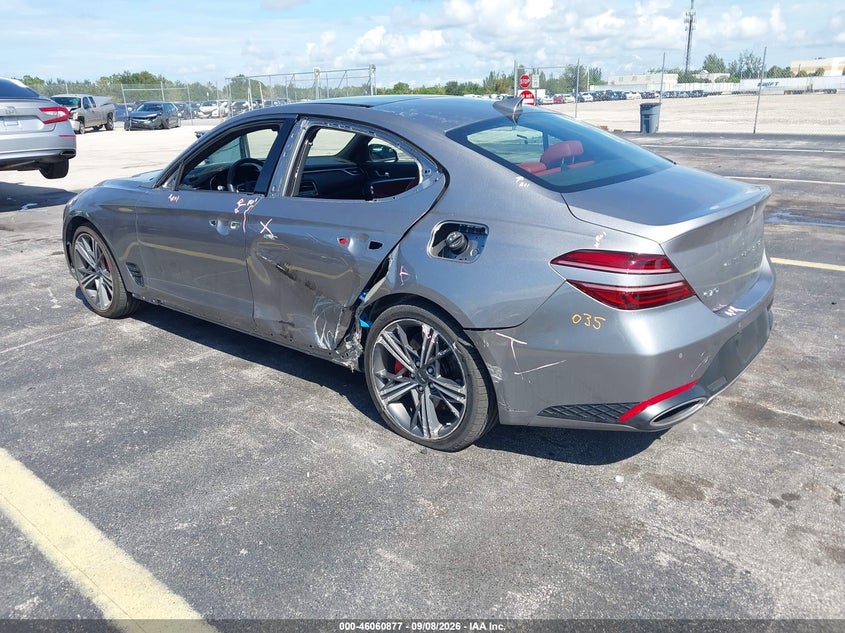 Vin: kmtg34sc4su145351, lot: 46560404, genesis g70 2.5t rwd 20253