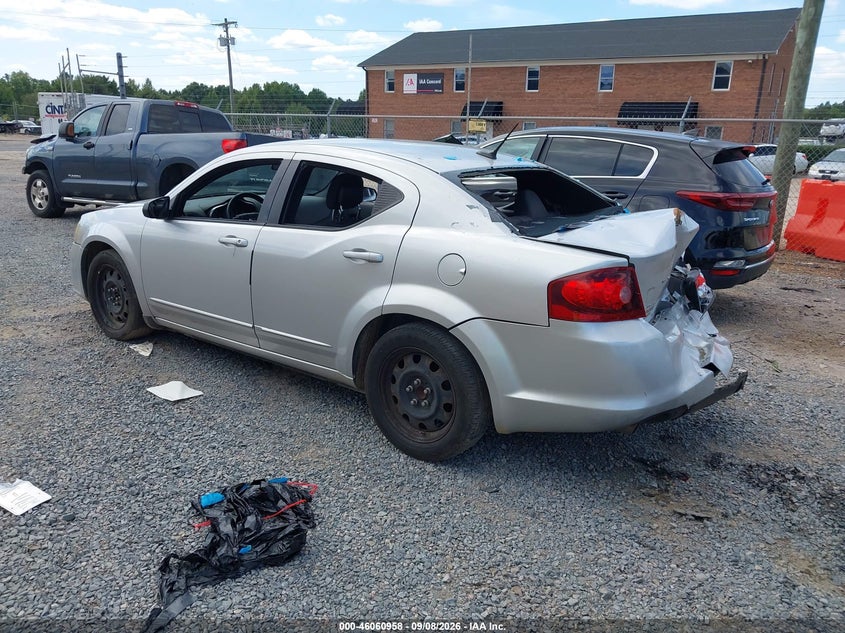 Vin: 1c3cdzag3cn264326, lot: 46560486, dodge avenger se 20123