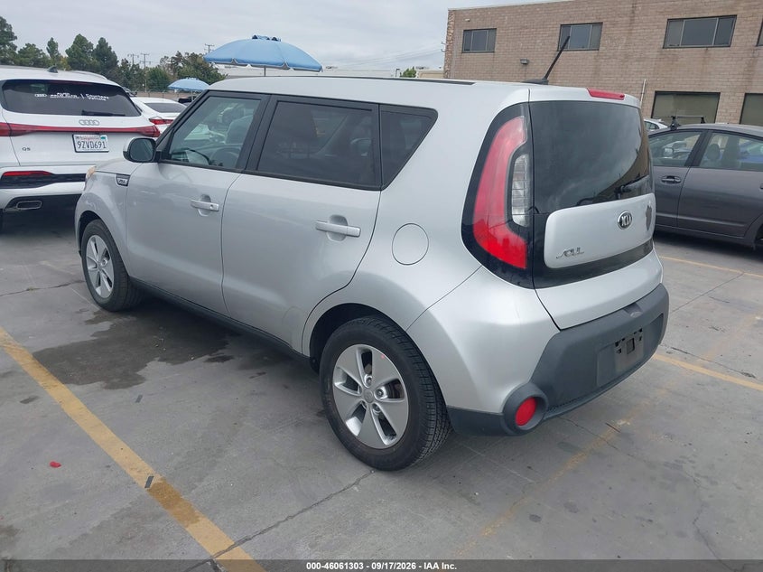 Vin: kndjn2a2xf7775956, lot: 46560830, kia soul 20153