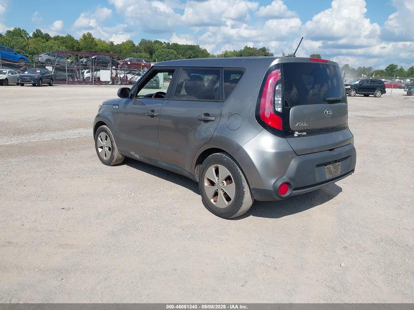 Vin: kndjn2a22g7260970, lot: 46560867, kia soul 20163