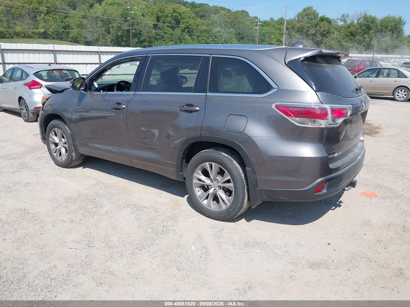 Vin: 5tdjkrfh2fs169863, lot: 46561146, toyota highlander xle v6 20153