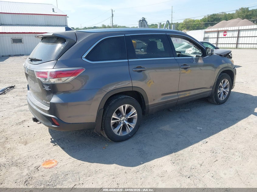 Vin: 5tdjkrfh2fs169863, lot: 46561146, toyota highlander xle v6 20154
