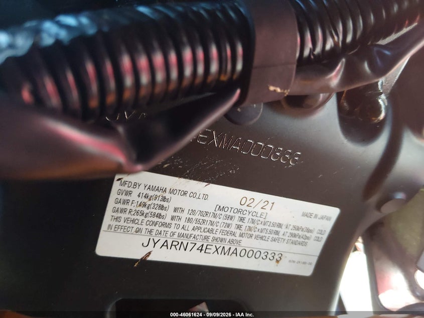 YAMAHA MTT09 2021