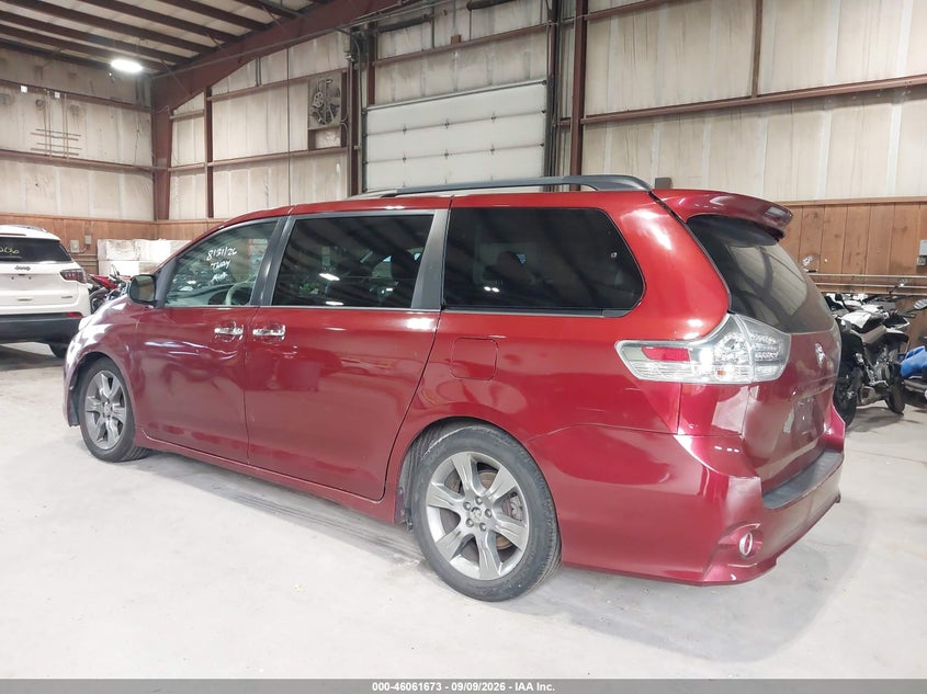 Vin: 5tdxk3dcxes464433, lot: 46561200, toyota sienna se 8 passenger 20143