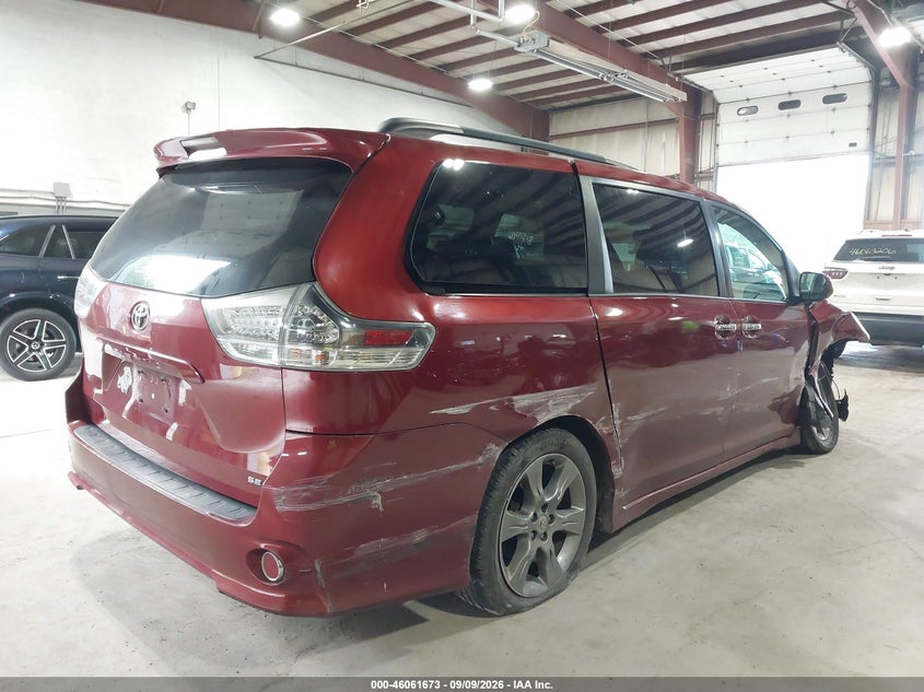 Vin: 5tdxk3dcxes464433, lot: 46561200, toyota sienna se 8 passenger 20144