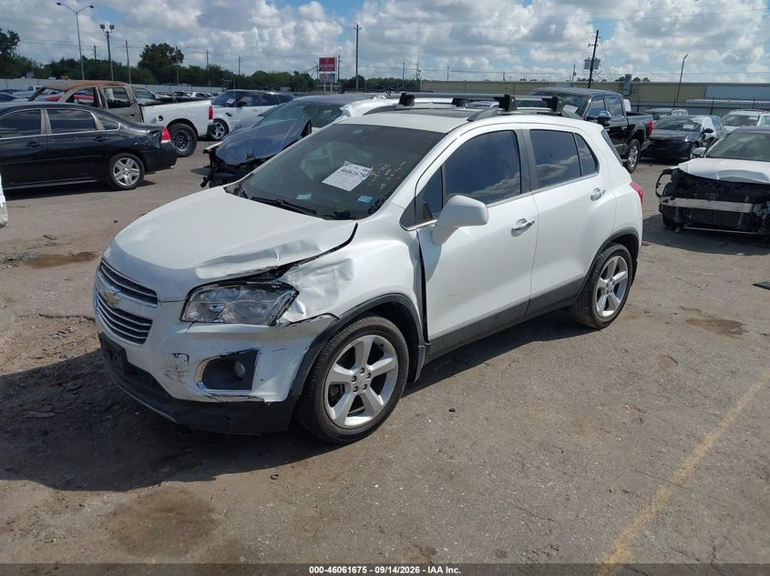 Vin: kl7cjnsb3fb059673, lot: 46561202, chevrolet trax ltz 20152