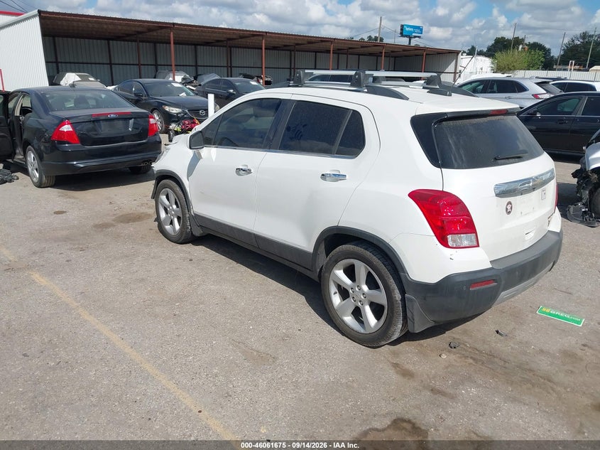 Vin: kl7cjnsb3fb059673, lot: 46561202, chevrolet trax ltz 20153