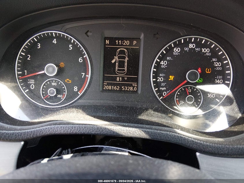 2013 VOLKSWAGEN PASSAT SEDAN 2.5L I-5 DOHC, VVT, REGULAR , 170HP