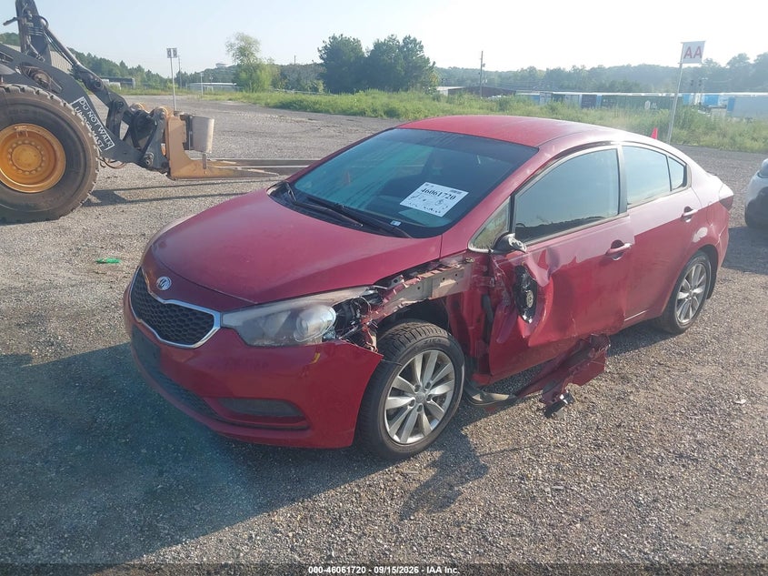 Vin: knafx4a66e5159547, lot: 46561247, kia forte lx 20142