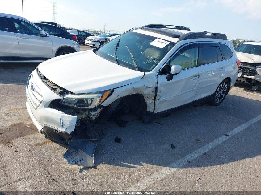 Vin: 4s4bsanc7h3206224, lot: 46561411, subaru outback 2.5i limited 20172