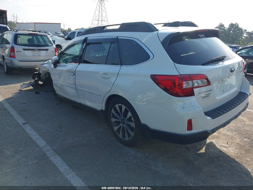 Vin: 4s4bsanc7h3206224, lot: 46561411, subaru outback 2.5i limited 20173