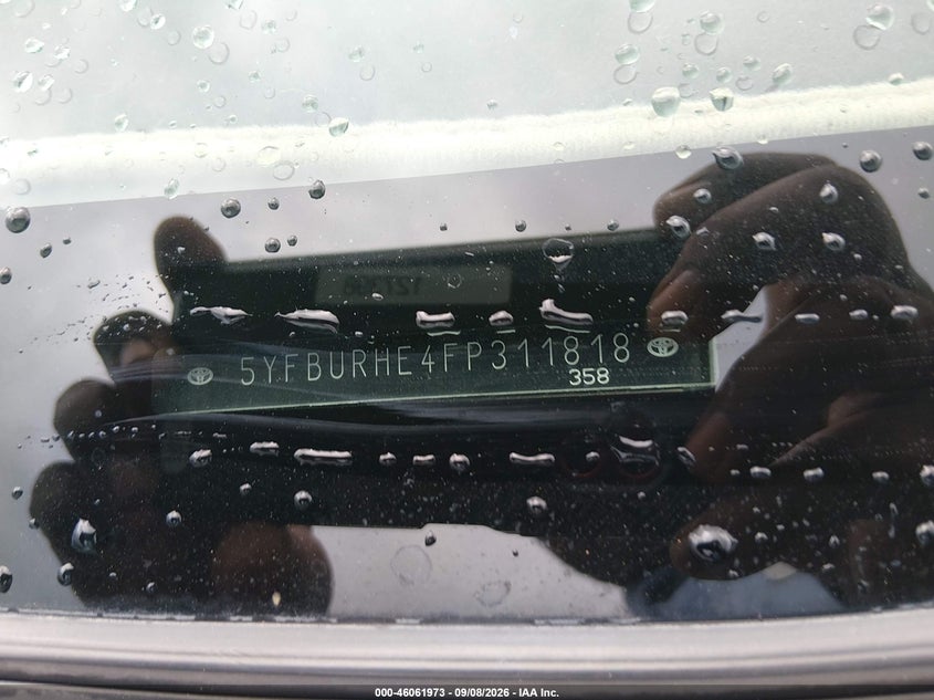 2015 TOYOTA COROLLA SEDAN 1.8L I-4 DOHC, VVT, REGULAR , 132HP