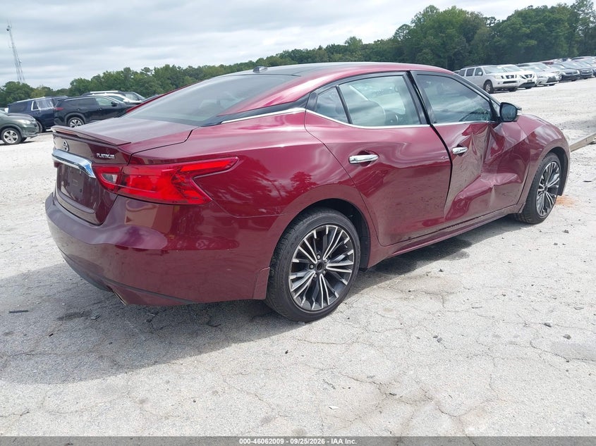 Vin: 1n4aa6ap0jc361203, lot: 46561536, nissan maxima 3.5 platinum 20184
